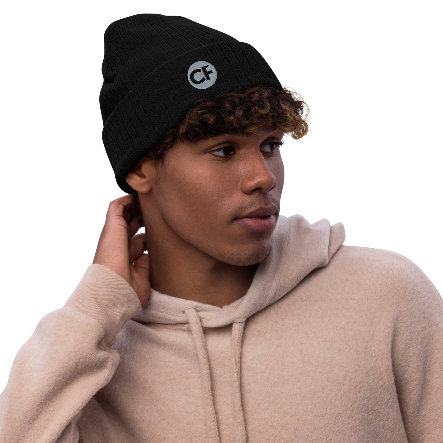 CF Ribbed Knit Beanie